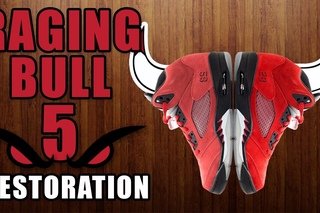Restorations with Vick - Raging Bulls 5 - Suede Redye, Midsole Repaint, Deep cleaning