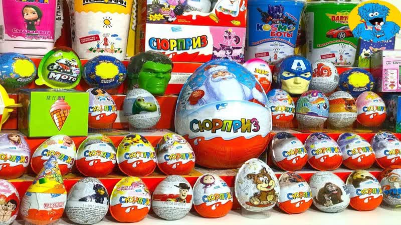 Мега Выпуск, Открываем Яйца С Сюрпризом, Unboxing Surprise Eggs Mega Giant