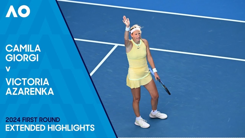 Camila Giorgi v Victoria Azarenka Extended Highlights, Australian Open 2024 First