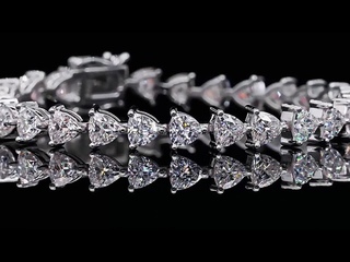 Radiance Elegance: Trillium Brilliance Sterling Silver Tennis Bracelet