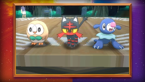 Starter Pokémon for Pokémon Sun and Pokémon Moon