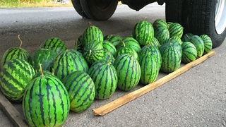 Experiment: 50 Watermelons VS Car,Truck - Crushing Crunchy & Soft Things by Car!