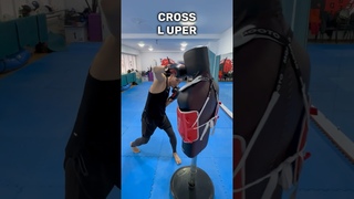 Cross + L Uper combination! #boxing #lesson #training #mma #kickboxing