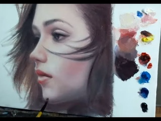 Pintando Retrato al leo, transmitido en vivo, parte 1,