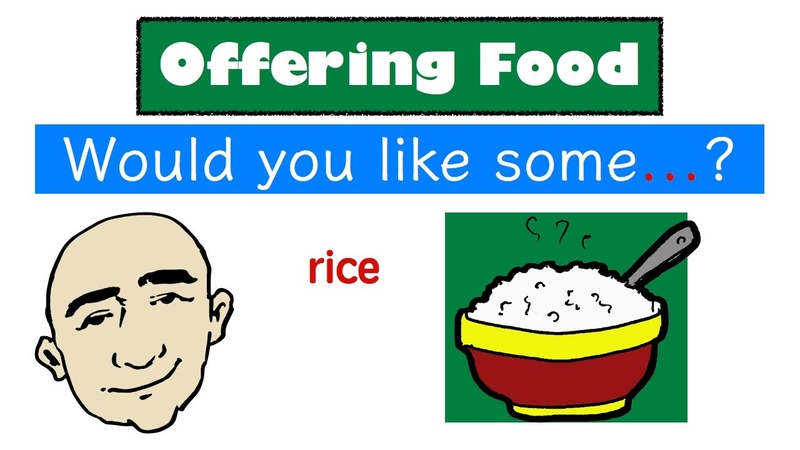 Would You Like Some. .. , Food Vocabulary, English Speaking Practice, ESL, EFL,