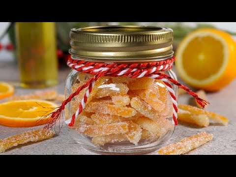 Ecorces doranges confites : Recette pour les vacances, Bonbons dorange, Comment peler 1