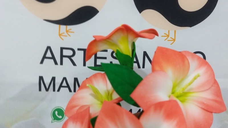 flor trombeta de anjo miniatura, passo a passo sem