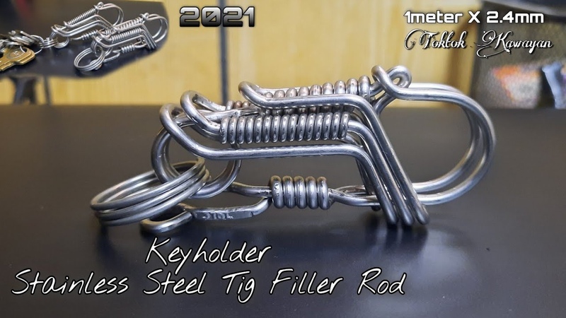 Paano gumawa ng Keyholder, Keychain, Stainless Steel Tig filler rod 2021, How to make