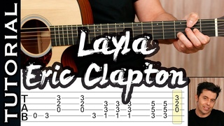 Cómo tocar Layla de Eric Clapton FÁCIL GUITARRA TAB Y ACORDES Y RITMO
