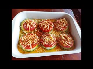 Когда нахожу дома 1 кабачок и 6 яиц всегда делаю это простое блюдо: овощи запечённые в духовке.