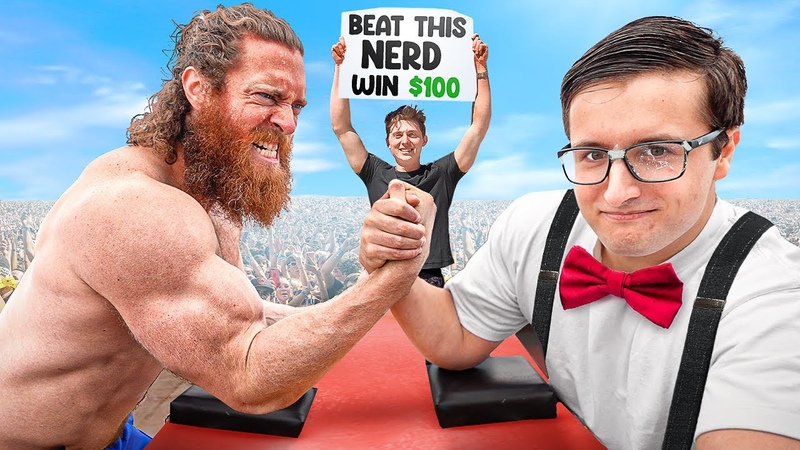 Beat This Nerd at Arm Wrestling, Win