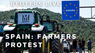 LIVE: Spanish farmers protest by blocking border with France