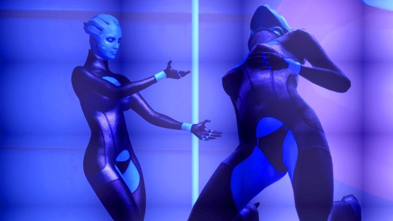 Sexy Asari Dancers. Shepard Relax at Choras Den: Enhanced Edition ( Mass Effect