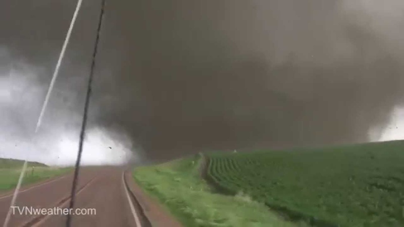 EXTREME video of Dominator 3 intercepting massive violent wedge tornado June 17,