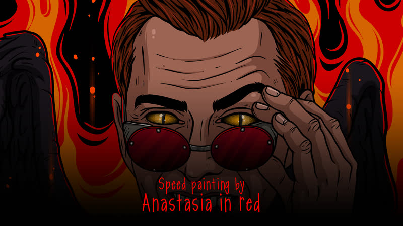 Crowley speed painting by Anastasia in
