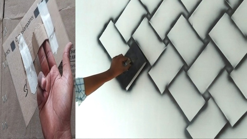 How to make brick wall easy method using black