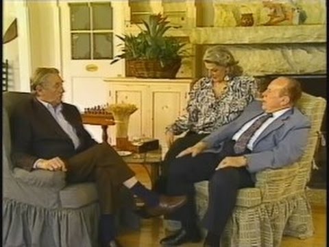 Jane Russell, Robert Mitchum and James Dougherty Meet to Talk About Marilyn