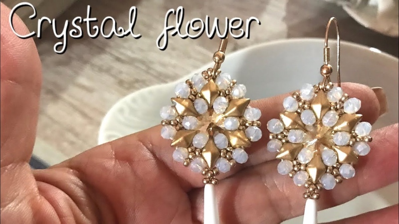Tutorial orecchini Crystal flower con