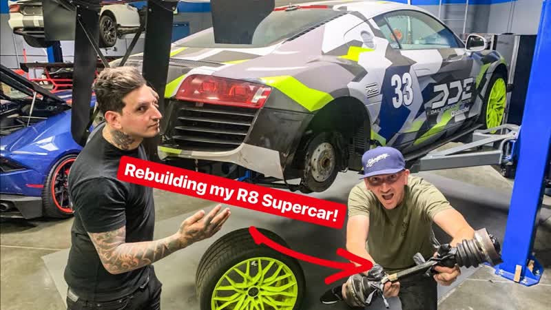 REBUILDING MY WRECKED AUDI R8 SUPERCAR OVERNIGHT PARTS