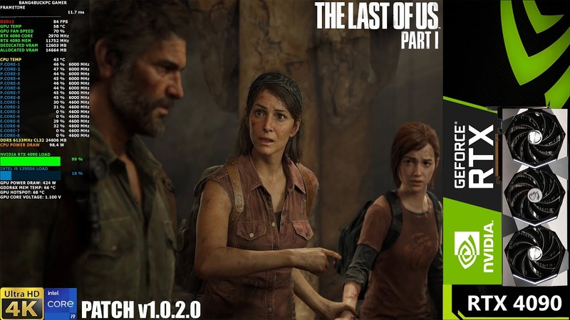 The Last Of Us Part 1 Patch 4 K Ultra, RTX 4090, i9 13900 K 6