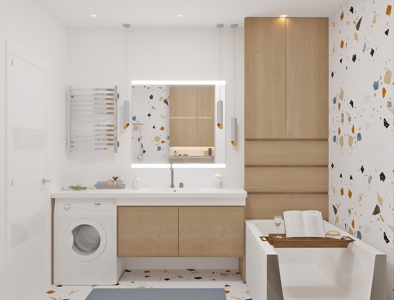 Проект квартиры-студии 29 м для молодой семьи с ребенком.