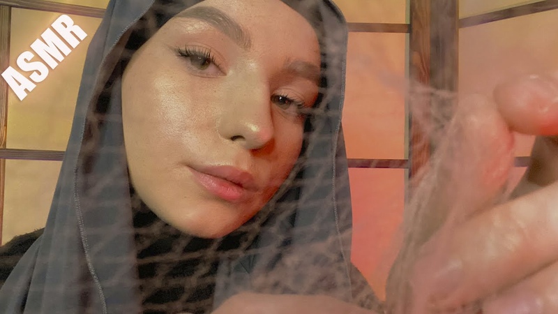 АСМР ПАУТИНКА Неразборчивый шёпот Звуки рта, ASMR SPIDER WEB + Mouth