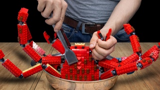 Lego COOKING: Giant King Crab | Stop Motion Cooking ASMR