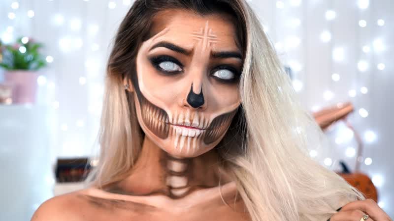 BRONZE SKULL HALLOWEEN MAKEUP TUTORIAL