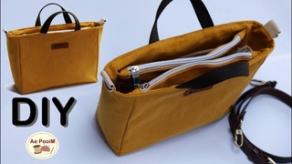How to make a tote bag with three compartments and two zipper pockets