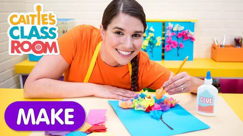 Caities Classroom, Tissue Paper Tree, Preschool